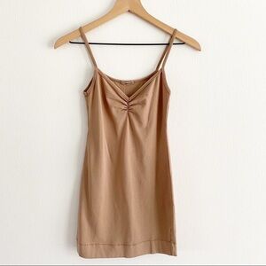 Lamade NWT Nude Long Length V Neck Fitted Stretch Camisole XS